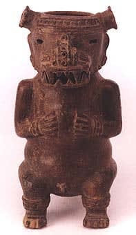 Guanacaste-Nicoya Sculpture of a Standing Saurian Deity, 1000 CE - 1350 CE