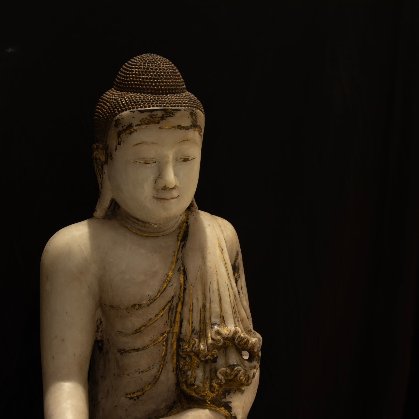 Shan Burmese Monumental Sculpture of the Seated Buddha, 18th century CE