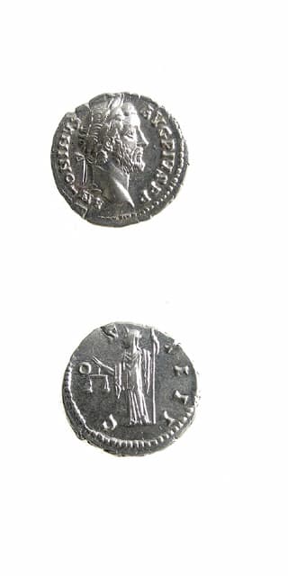 Silver Denarius of Emperor Antoninus Pius, 138 CE - 161 CE