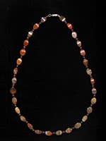 Carnelian Bead and Garnet Bead Necklace