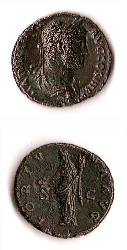 Bronze Coin (Assarius) of Emperor Hadrian, 134 CE - 138 CE