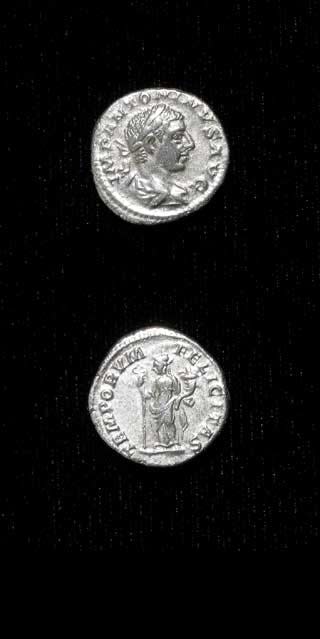 Silver Denarius of Emperor Elagabalus, 219 CE - 220 CE
