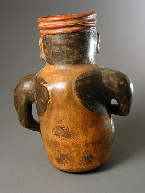 Seated Male Effigy Vessel, 500 CE - 800 CE