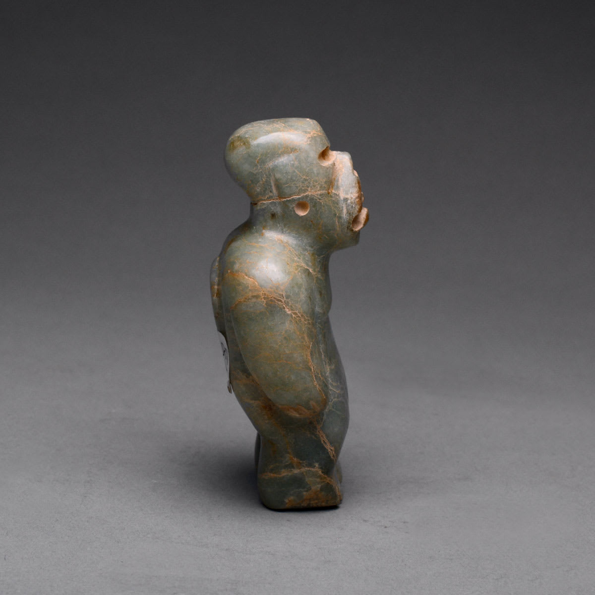 Olmec Jade Standing Figure, 1200 BCE - 600 BCE