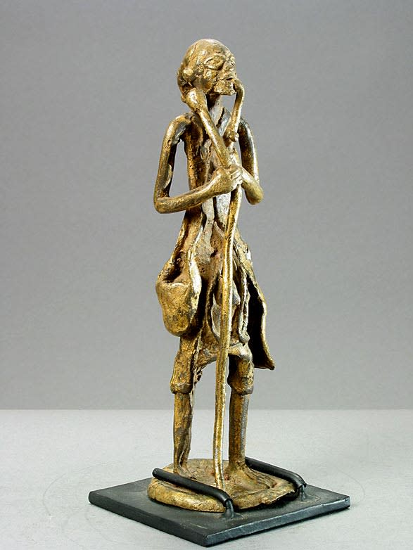 Brass Sculpture of a Standing Male, 19th Century CE - 20th Century CE