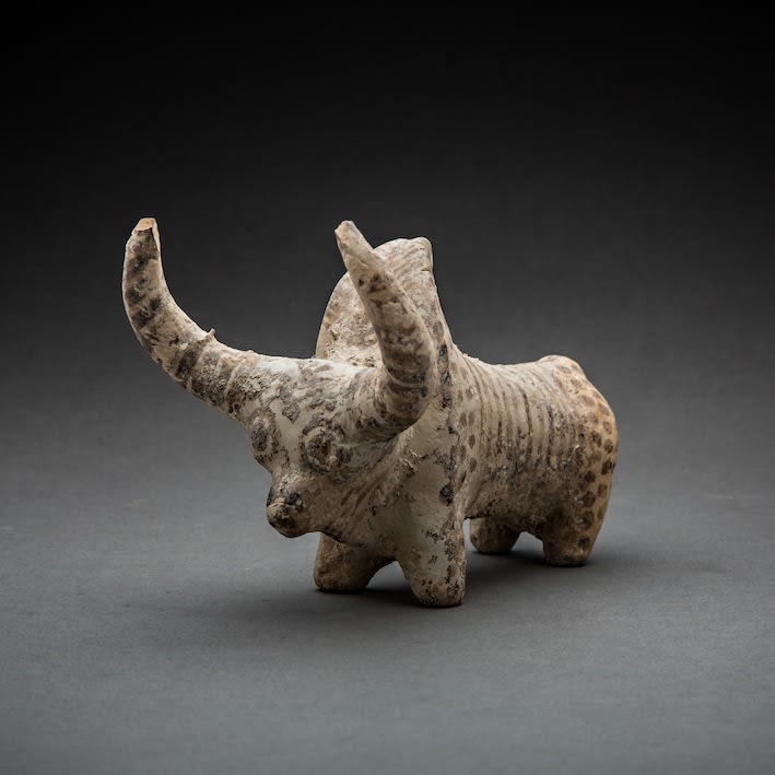 Group of Painted Indus Valley Terracotta Zebu Bulls, 2600 BCE - 1900 BCE