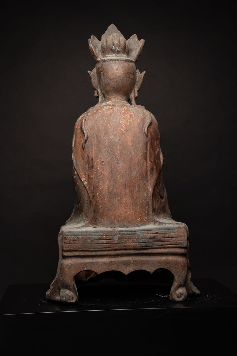 Ming/Qing Metal Seated Guanyin, 16th Century CE - 19th Century CE
