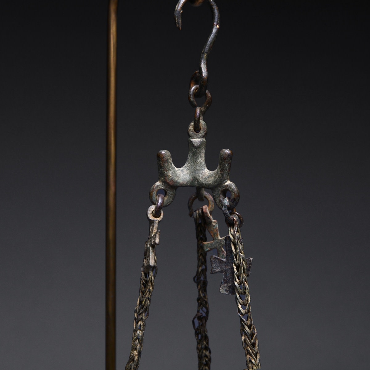 Byzantine Bronze Hanging Incense Burner, 400 AD to 600 AD