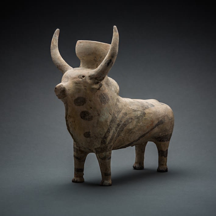 初売り初売り Sculpture Terracotta Slip-Painted Valley Indus of Zebu a 工芸品