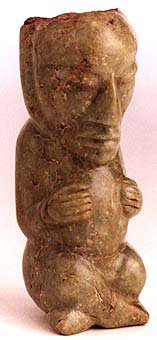 Mayan Jade Sculpture of a Seated Man, 500 CE - 900 CE