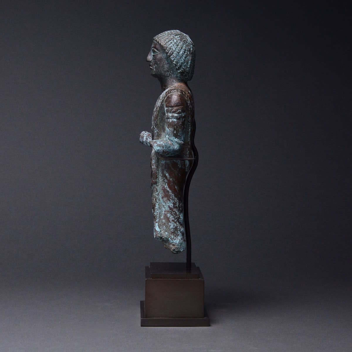 Sabean Bronze Sculpture of a Standing Man, 6 Century BCE