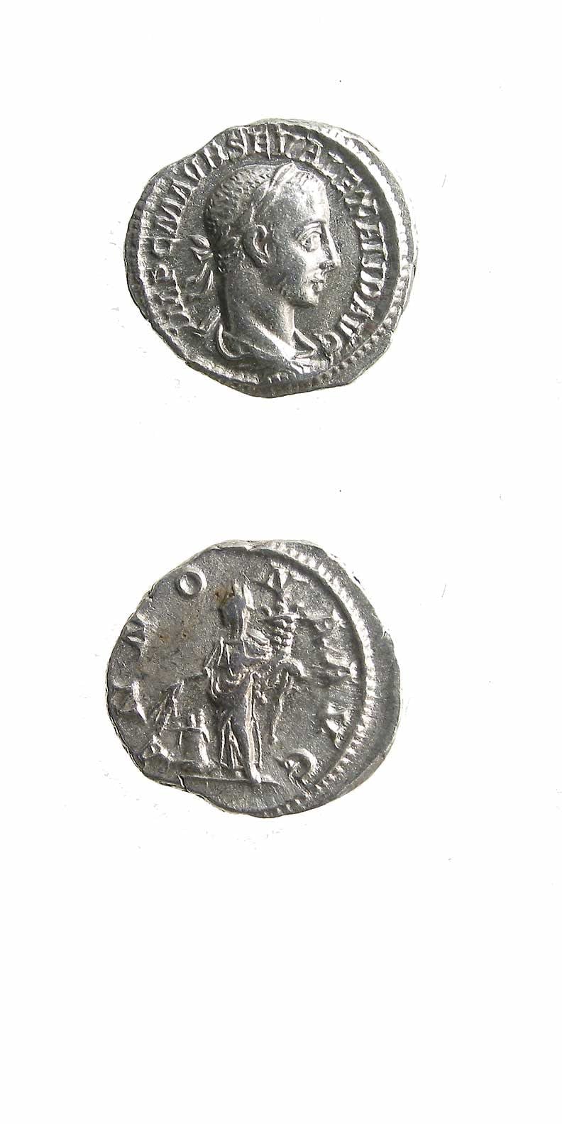 Silver Denarius of Emperor Severus Alexander, 222 CE - 228 CE