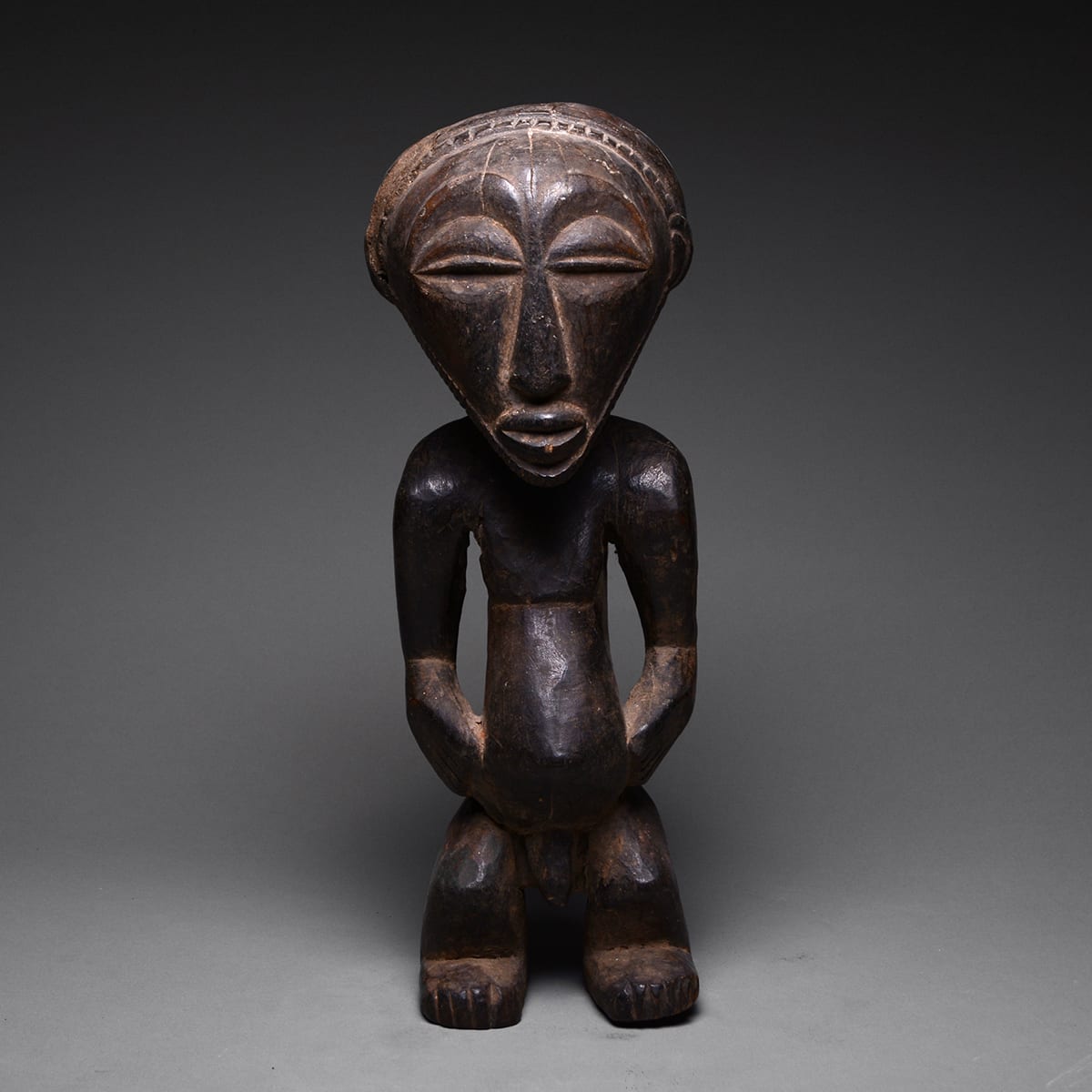 African Art / Hemba Wooden Ancestor Figure, 20th Century CE