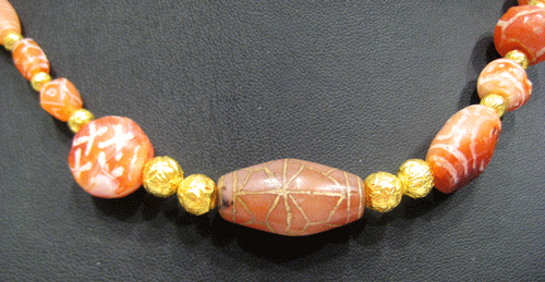 Carnelian Bead Necklace, 500 BCE - 500 CE
