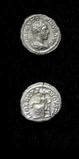 Silver Denarius of Emperor Elagabalus, 219 CE - 220 CE