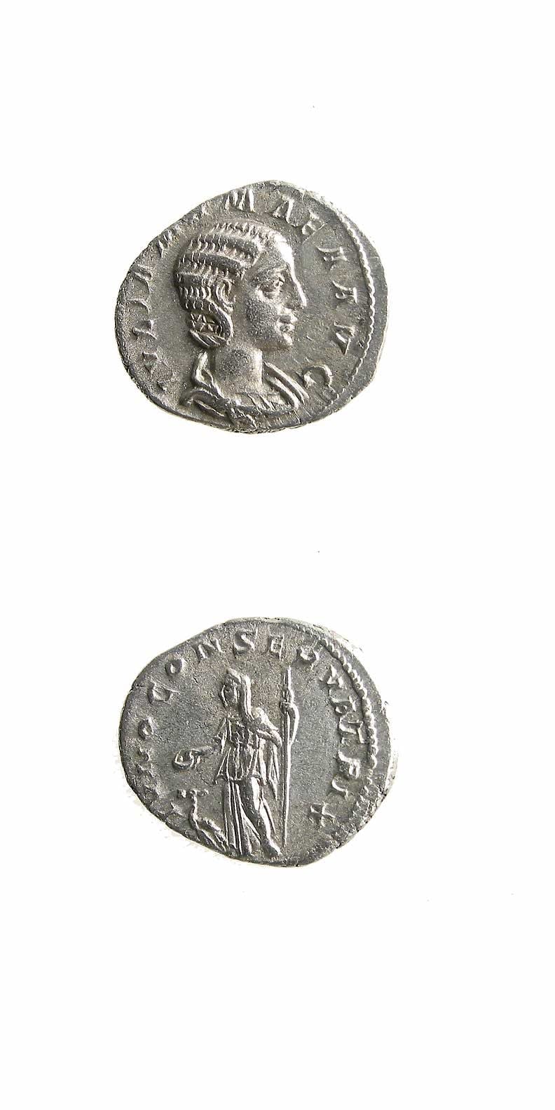 Silver Denarius of Julia Mamaea, 222 CE - 235 CE