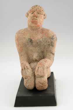 Djenne Sculpture of a Kneeling Man, 1200 CE - 1400 CE