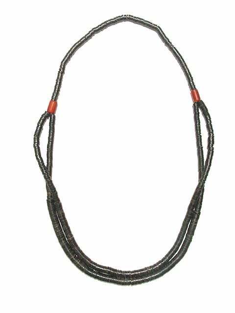 African Coconut Shell Trade Bead Necklace