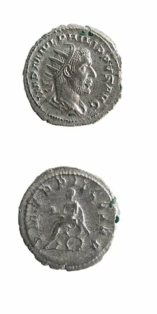 Silver Antoninianus of Emperor Philip I the Arab, 244 CE - 249 CE