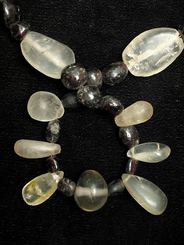 Garnet, Rock Crystal Bead Necklace, 900 BCE - 600 CE