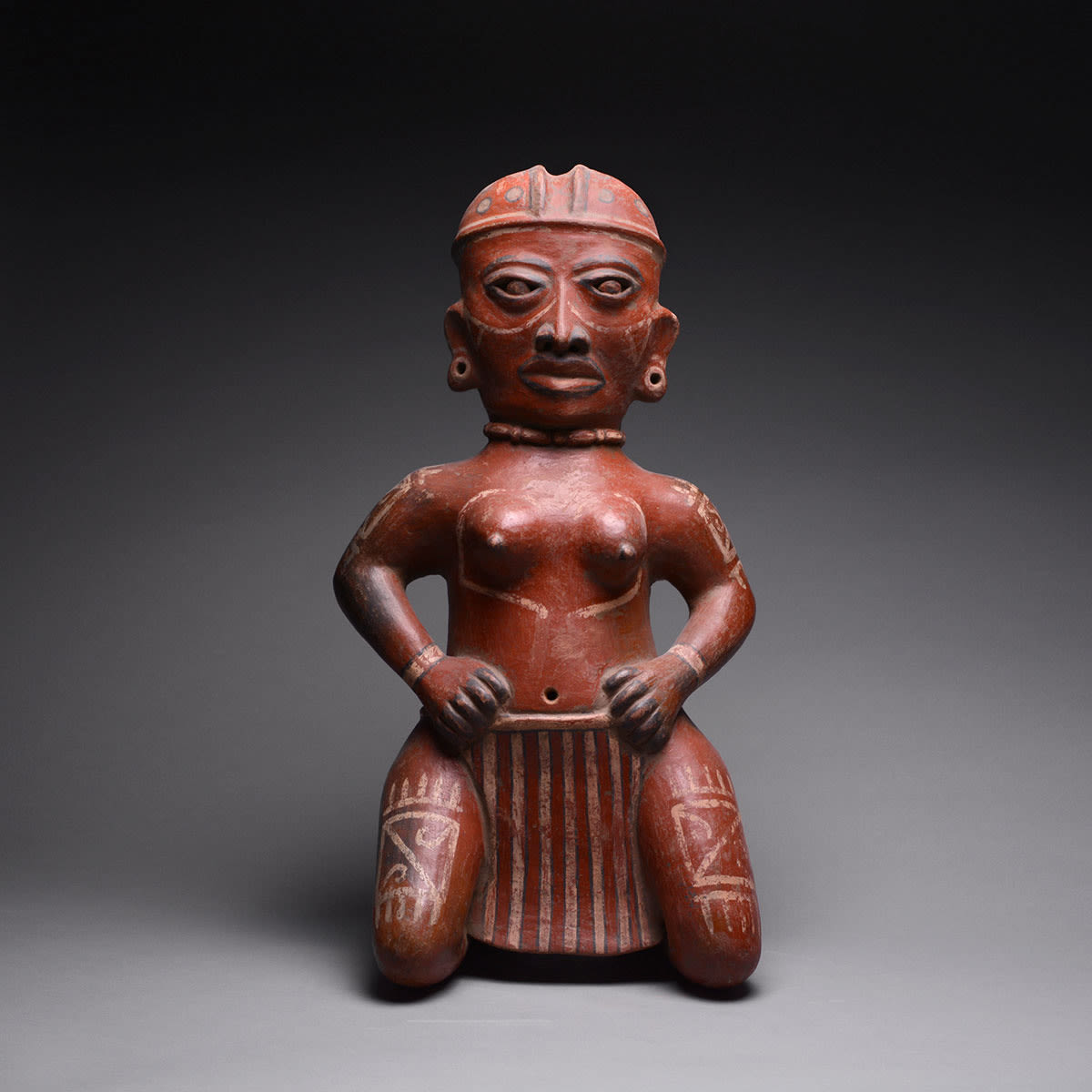 Terracotta Sculpture of a Kneeling Woman, 300 BCE - 300 CE