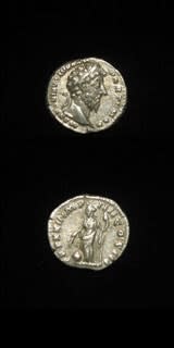 Silver Denarius of Emperor Marcus Aurelius, 161 CE - 180 CE