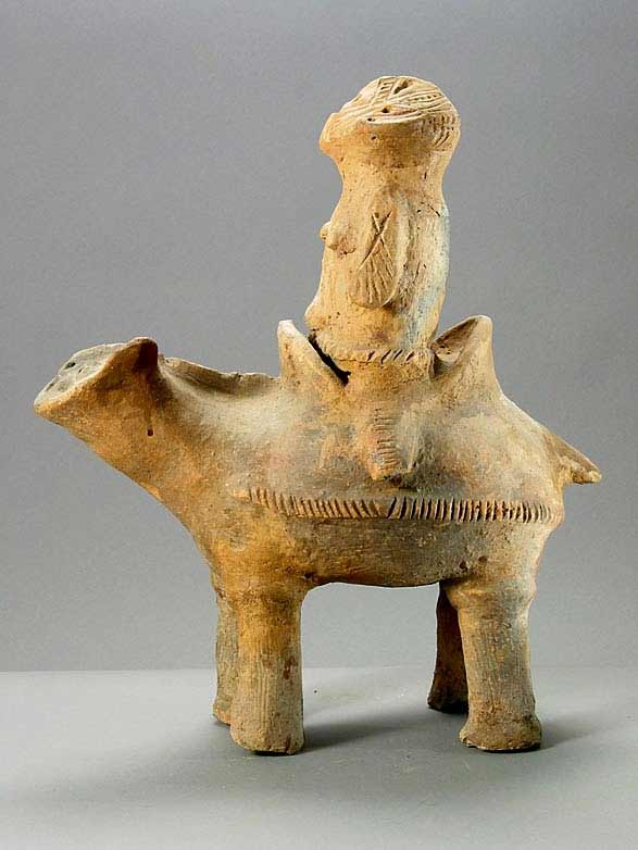 Dakakari Terracotta Animal and Rider, 18th Century CE - 20th Century CE