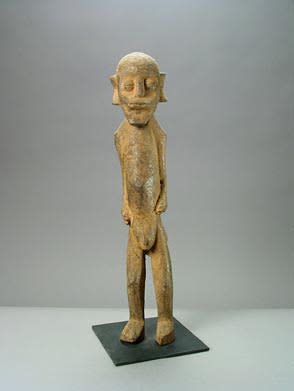 Lobi Wooden Bateba Sculpture of a Man, 20th Century CE