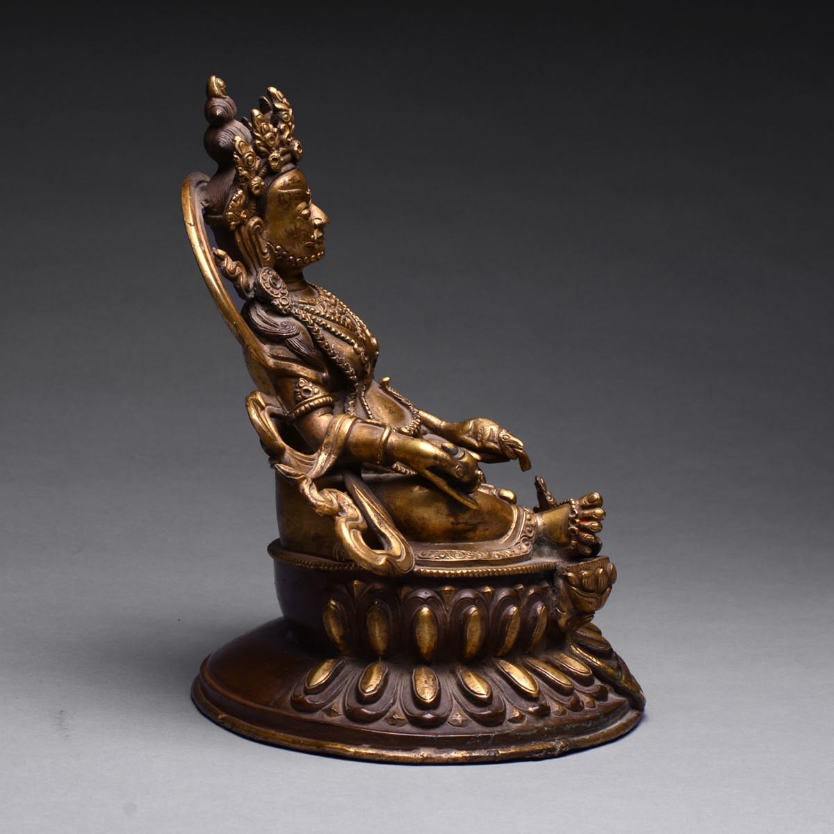Gilt-Bronze Figure of Jambhala, 16th Century CE - 18th Century CE