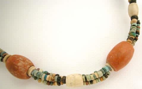 Limestone And Faience Bead Necklace, 3300 BCE - 1300 BCE