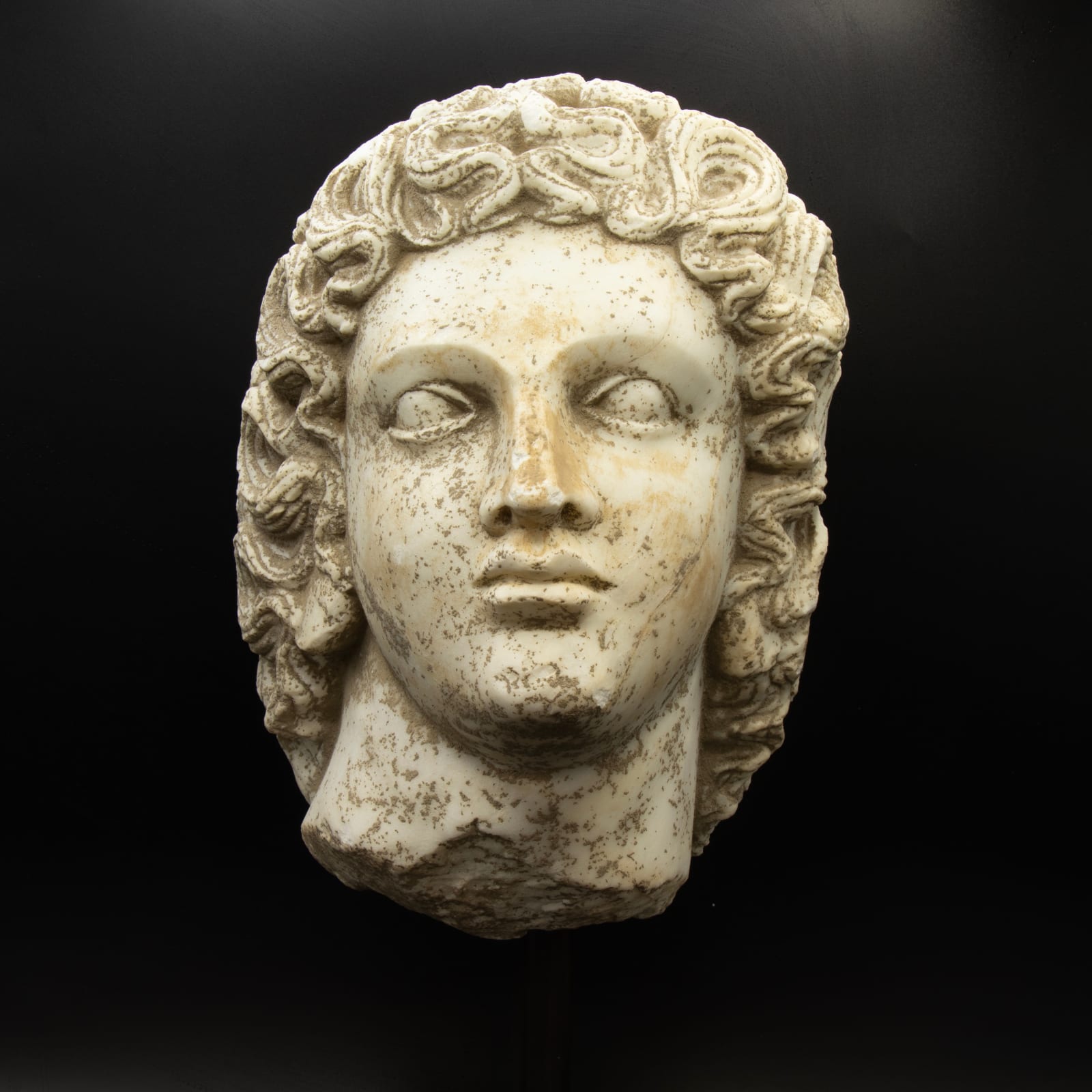 Classical Revival Bust of Alexander the Great, in the Guise of Helios, 19th Century CE