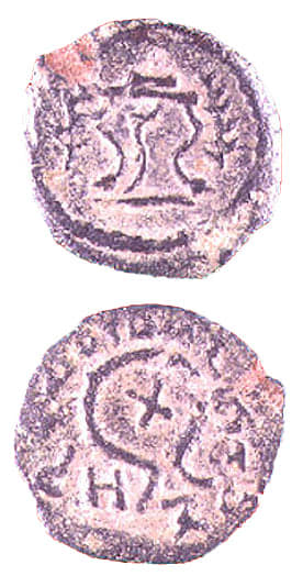 Jewish Prutah of King Herod the Great, 37 BCE - 4 CE