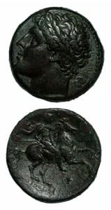 Syracuse Bronze Coin, 275 BCE - 216 BCE