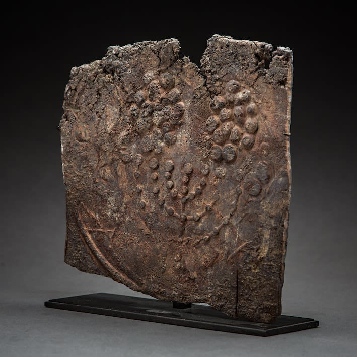 Roman Period Lead Sarcophagus Depicting a Menorah, 1st Century CE - 3rd Century CE