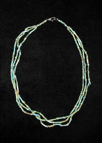 Necklace Of Egyptian New Kingdom Faience Beads, 1600 BCE - 1100 BCE