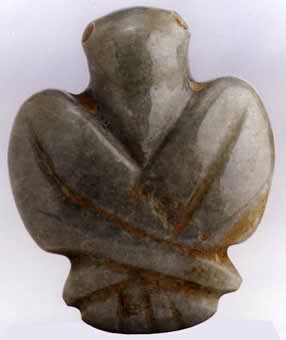 Guanacaste-Nicoya Jade Pendant of a Bird, 1 CE - 500 CE