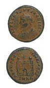Bronze Follis of Crispus Struck While Caesar, 316 CE - 326 CE
