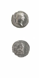 Silver Denarius of Emperor Hadrian, 117 CE - 138 CE
