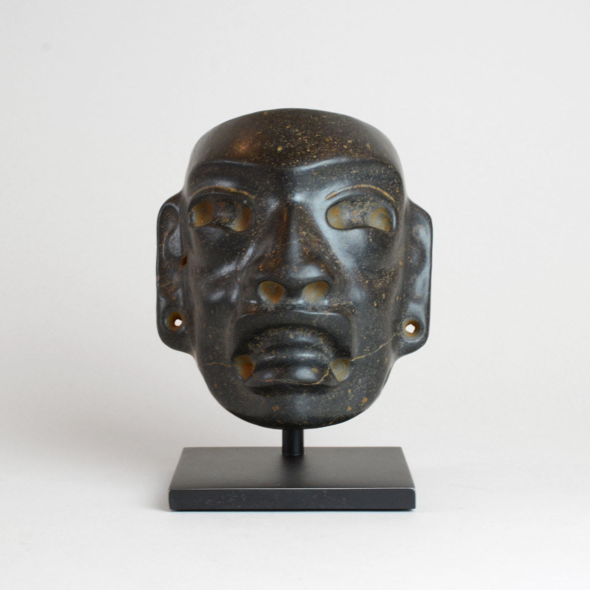 Olmec Black Stone Maskette, 1200 BCE - 900 BCE