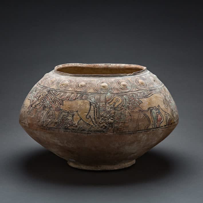 Large Terracotta Vessel with Lion Motifs, 3000 BCE - 2000 BCE