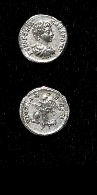 Silver Denarius of Geta Struck While Caesar, 199 CE - 202 CE