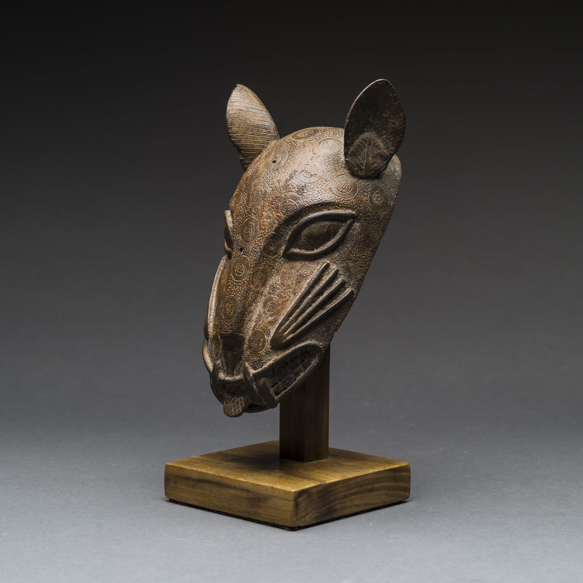 Benin Ornamental Mask of a Leopard Head, 1700 CE - 1897 CE