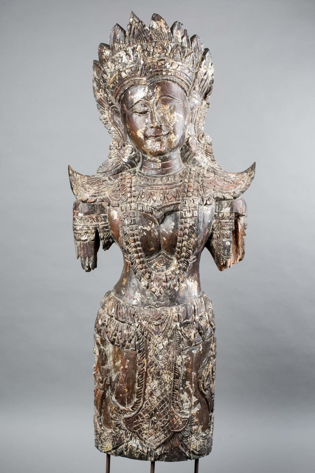 Thai Lan Na style wooden sculpture of Tara, 16th Century - 18th Century CE