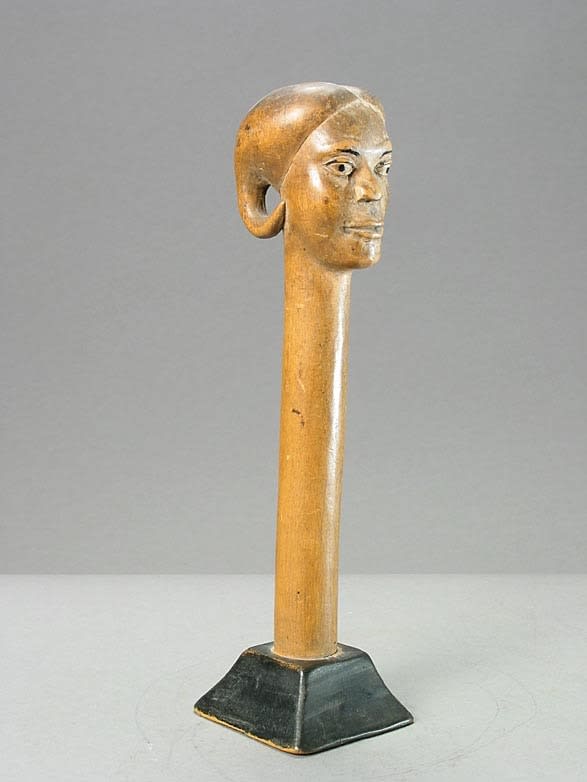 Wooden Handle of a Staff, 1870 CE - 1920 CE