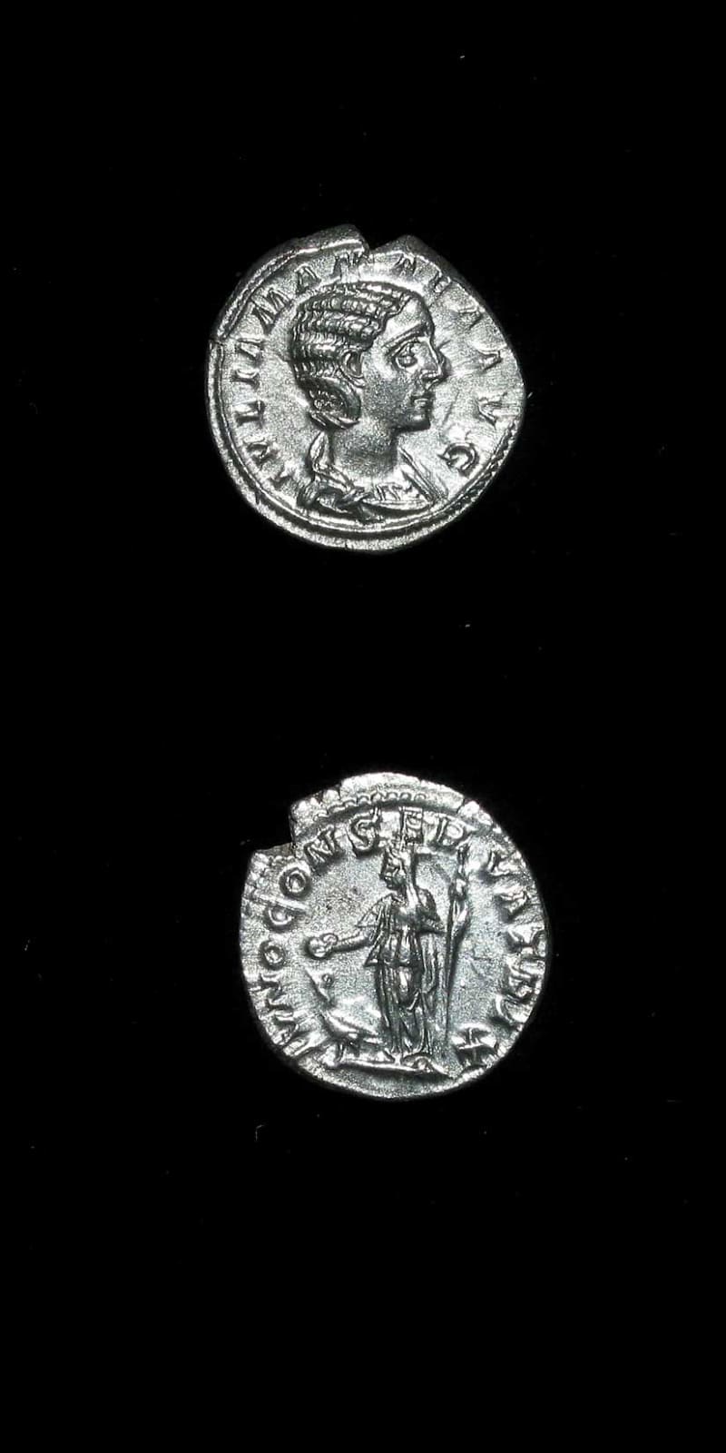 Silver Denarius of Julia Mamaea, 222 CE - 235 CE