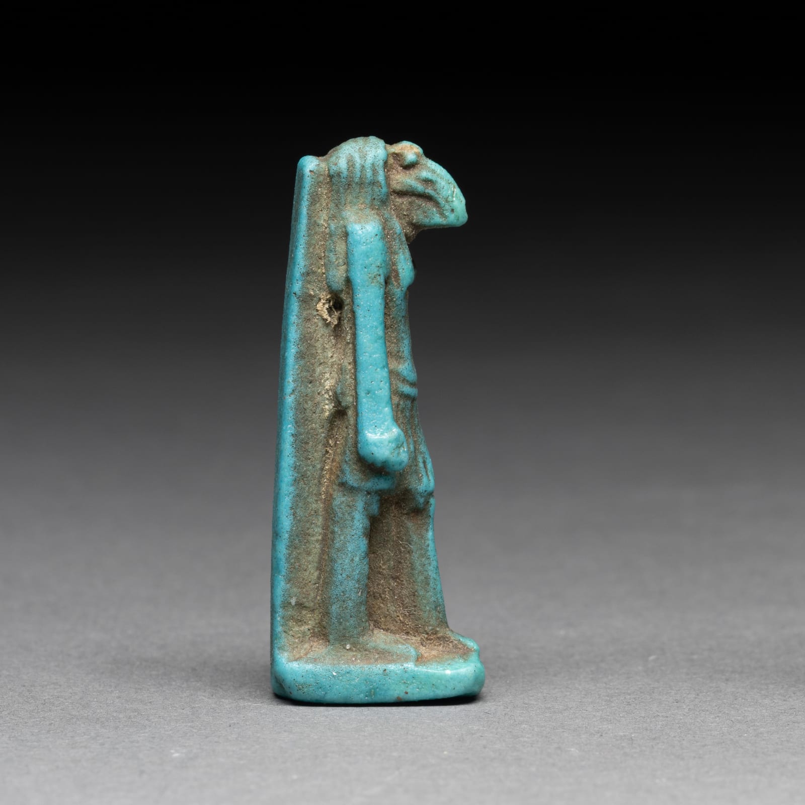 26th Dynasty Faience Amulet of Thoth, 305 BCE - 100 CE
