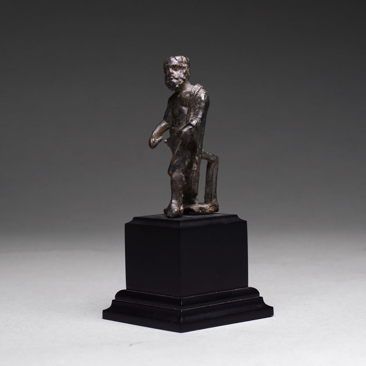 Roman Bronze Sculpture of a Philosopher, 200 CE - 300 CE