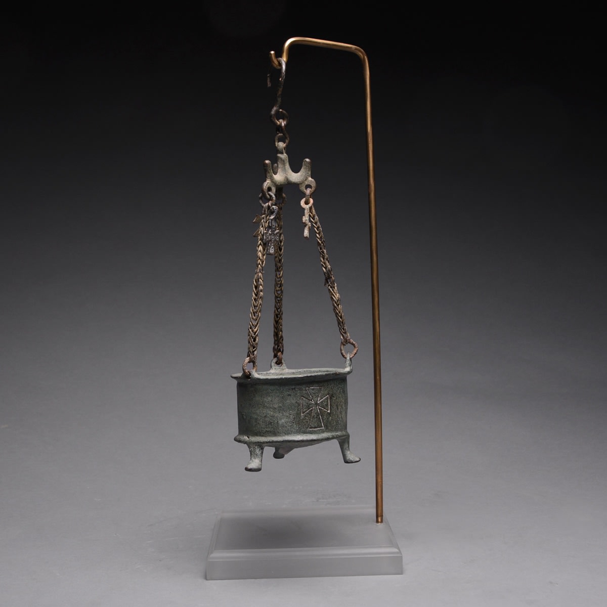 Byzantine Bronze Hanging Incense Burner, 400 AD to 600 AD