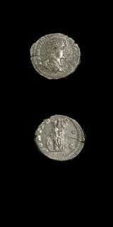 Silver Denarius of Geta Struck While Caesar, 202 CE - 209 CE