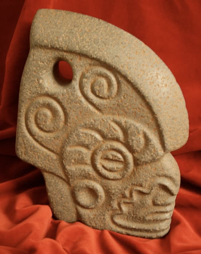 Mayan Basalt Hacha, 200 CE - 600 CE